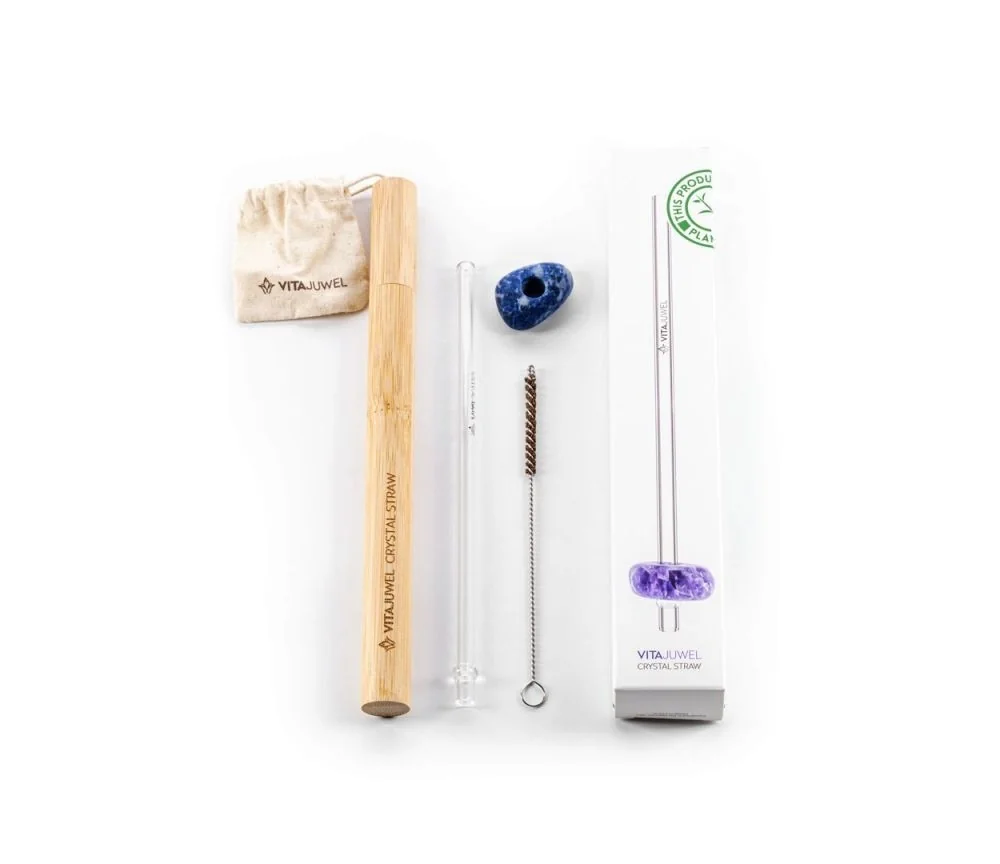 VitaJuwel - Trinkhalm Crystal Straw - Sodalith