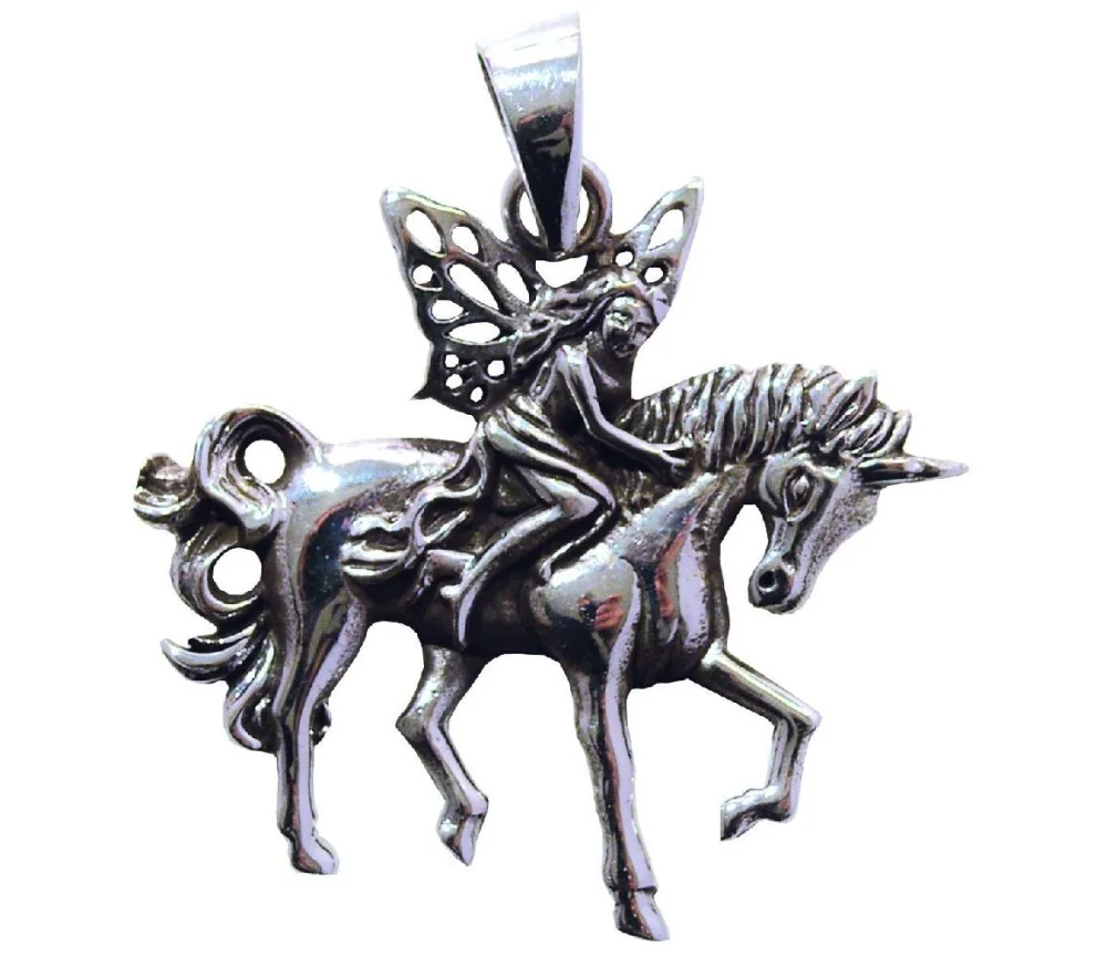 Anhänger - Einhorn mit Elfe- 925 Silber 6,3g