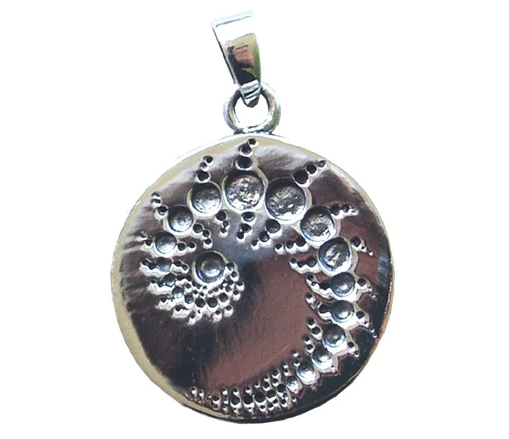 Anhänger - Kornkreis Julia-Fraktal- 925 Silber 3,0cm 8,5g