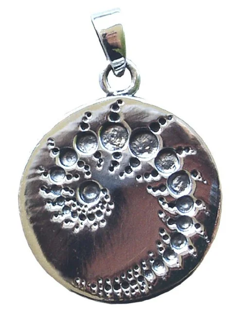 Anhänger "Kornkreis Julia-Fraktal" Silber 925 3