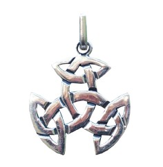 Anhänger -  Keltischer Dreiecksknoten- 2,5cm 925 Silber