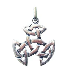 Anhänger - Keltischer Dreiecksknoten- 2,5cm 925 Silber