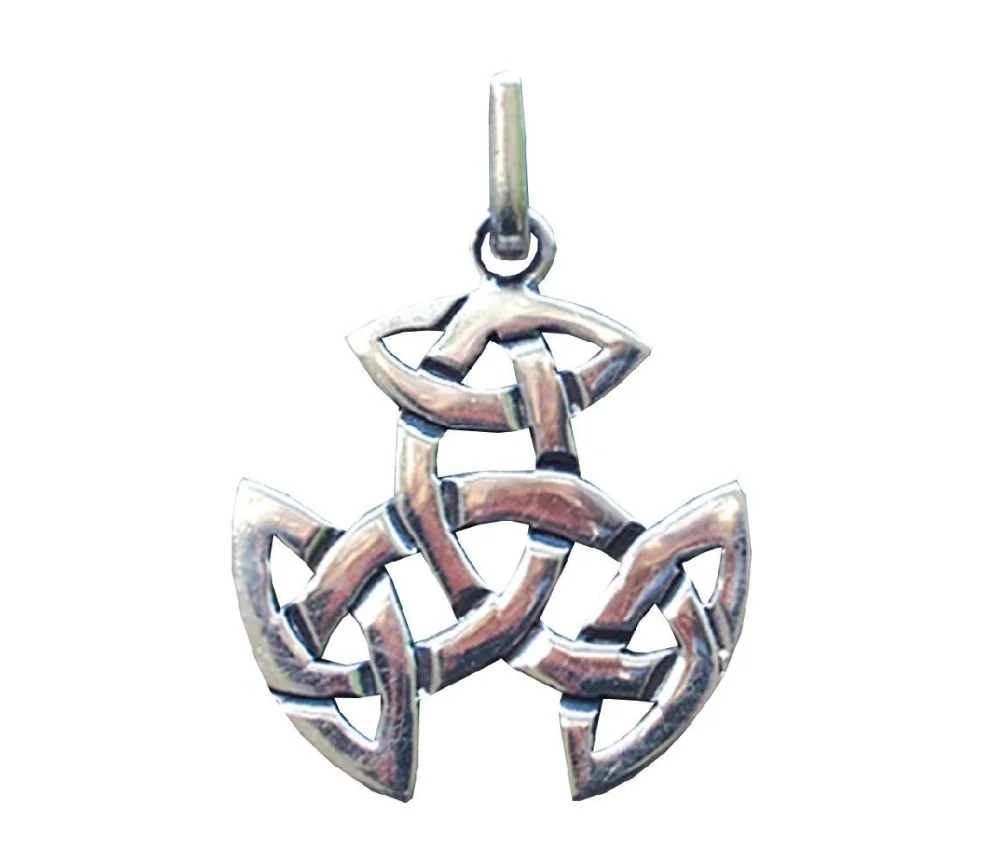 Anhänger - Keltischer Dreiecksknoten- 2,5cm 925 Silber