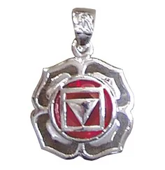 Anhänger - Muladhara Chakra- Zirkon 925 Silber 4,6g