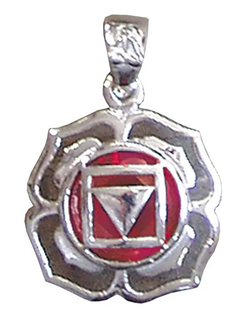 Anhänger "Muladhara Chakra" Zirkon Silber 925 4