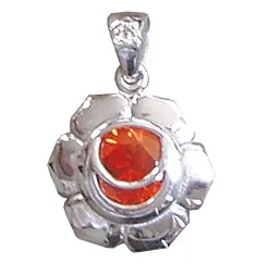 Anhänger-Swadistanam Chakra- Zirkon 925 Silber 4,8g