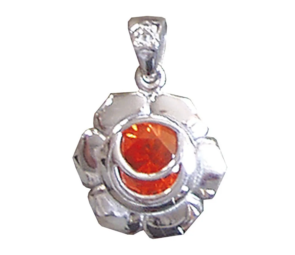 Anhänger-Swadistanam Chakra- Zirkon 925 Silber 4,8g