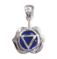 Anhänger -  Ajna Chakra- Zirkon 925 Silber 3,7g