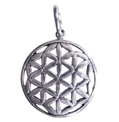 Anhänger - Blume des Lebens- klein 1,8cm 925 Silber 1,7g