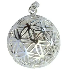 Anhänger - Kugel -Blume des Lebens- Ø 2cm 925 Silber 7,5g