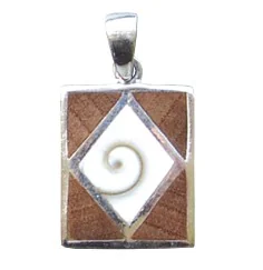 Anhänger - Shivas Auge- mit Holzintarsien 2,5cm