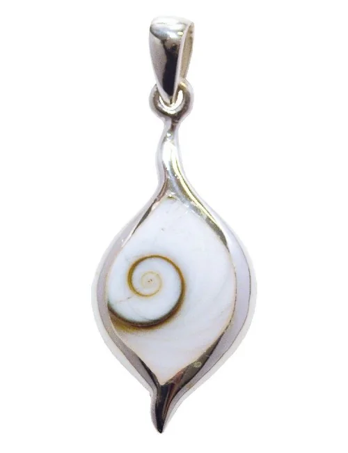 Anhänger "Shivas Auge Tropfen" 3cm Silber 925