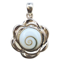 Anhänger -  Shiva Auge im Lotus- 2,5cm 925 Silber 7,1g