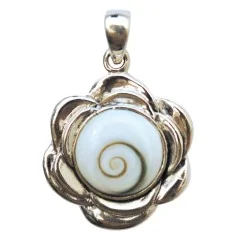 Anhänger - Shiva Auge im Lotus- 2,5cm 925 Silber 7,1g