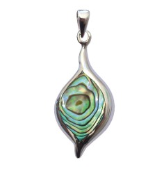 Anhänger -  Paua Tropfen- 3cm 925 Silber