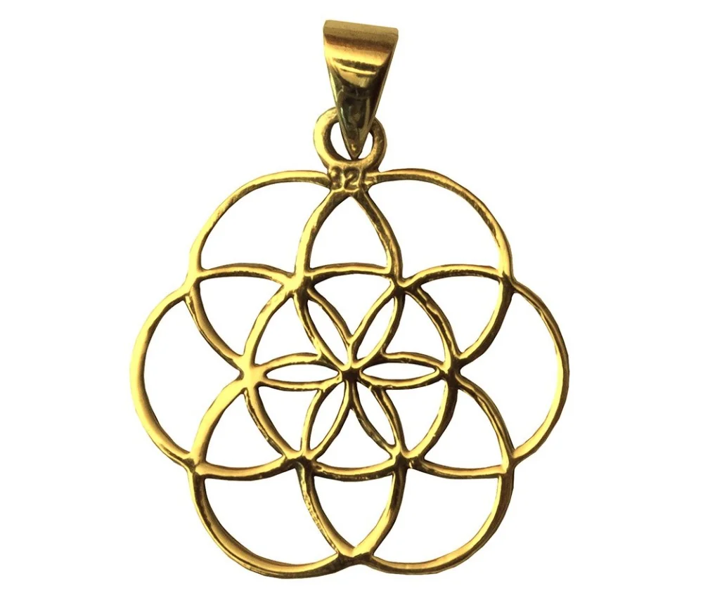 Anhänger - Saat des Lebens- Messing 1,5g 2cm