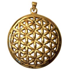 Anhänger -  Blume des Lebens- Bronze 4,5cm