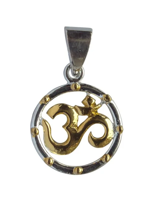 Anhänger "Om Circle" Silber 925 vergoldet 1
