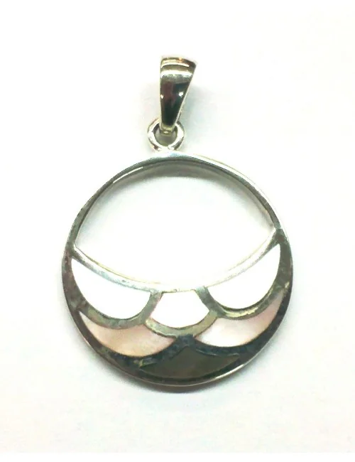 Anhänger "Perlmutt-Halbmond" Silber 925 3