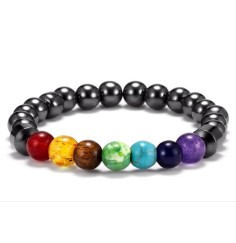 Armband "Magnetic Stone" Chakra Edelsteine 6cm flexibel