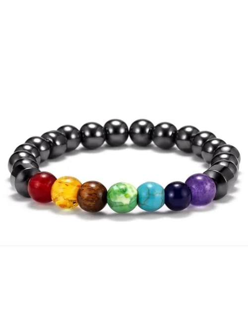 Armband "Magnetic Stone" Chakra Edelsteine 6cm flexibel