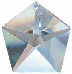 Kristall Pentagon 50mm, Glas "bleifrei"