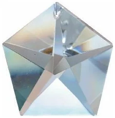 Kristall Pentagon 50mm, Glas "bleifrei"