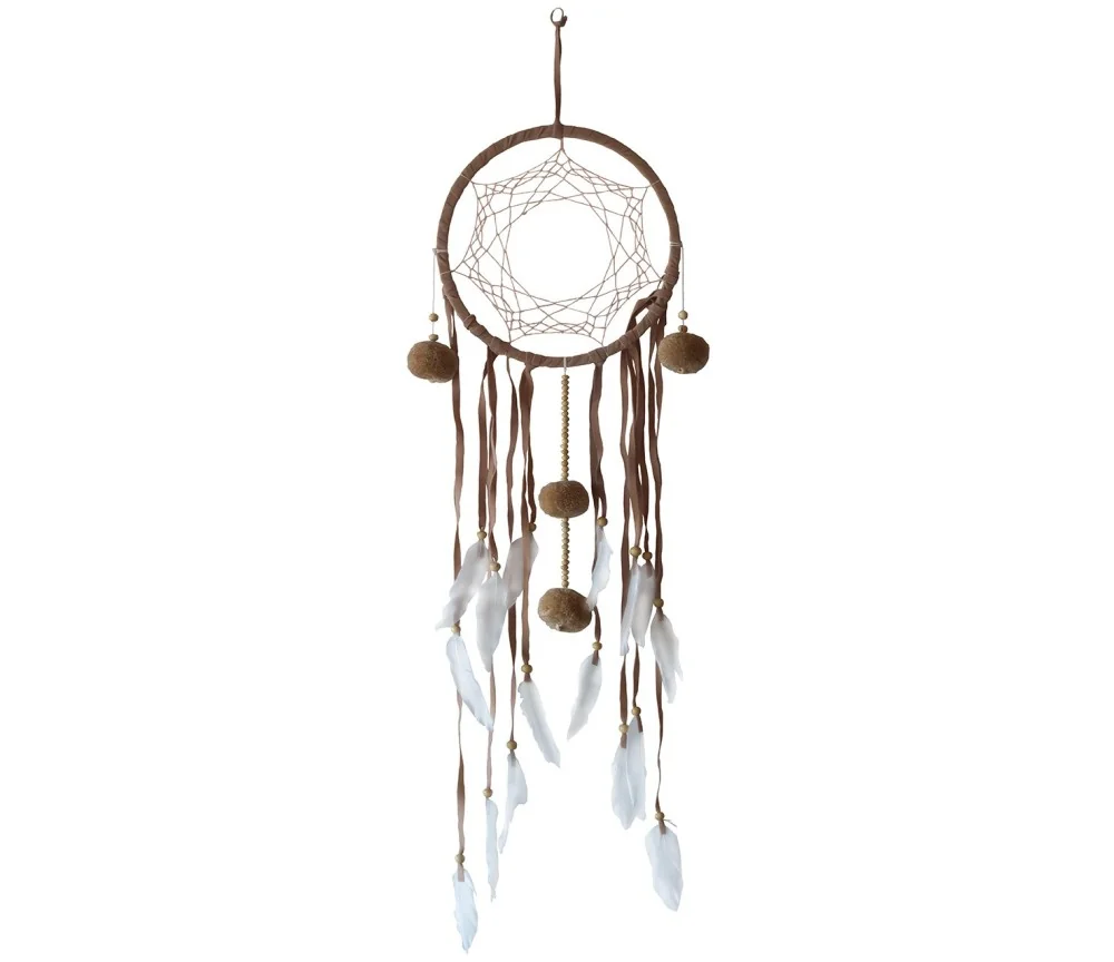 Traumfänger "Cosmic Hole" Leder 22cm mit Synthetic- und Baumwollfäden, 22x90cm