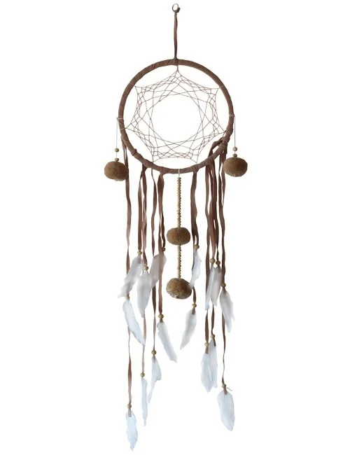 Traumfänger "Cosmic Hole" Leder 22cm mit Synthetic- und Baumwollfäden