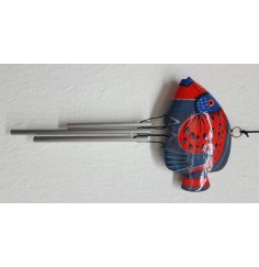 Klangspiel "Fisch" Holz blau/rot 10x20cm