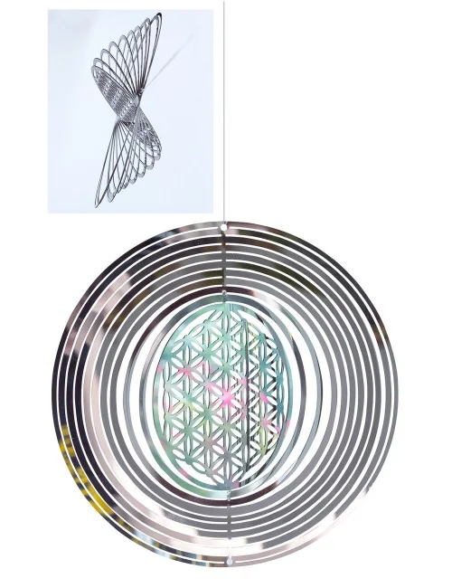 Windspiel "Blume des Lebens" Edelstahl