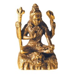 Shiva sitzend Messing 3cm