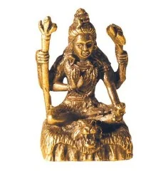 Shiva sitzend Messing 3cm