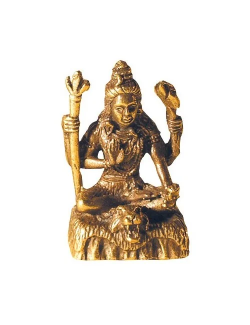 Shiva sitzend Messing 3cm