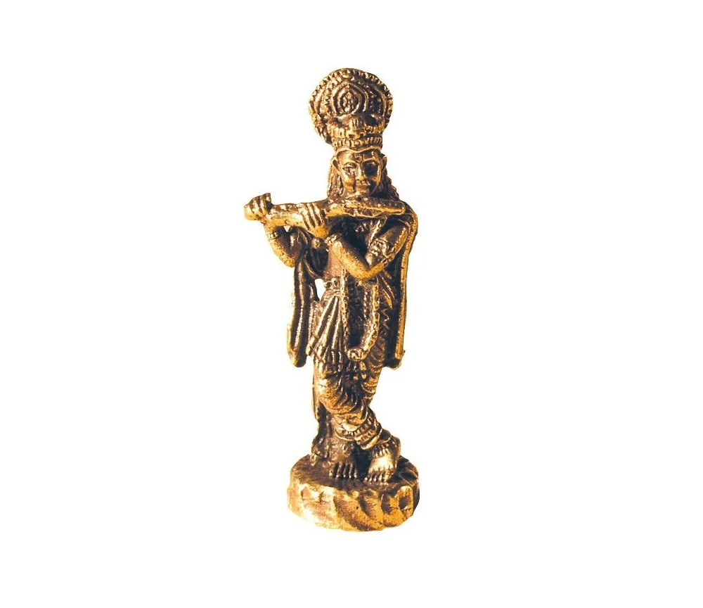 Krishna stehend Messing 3cm