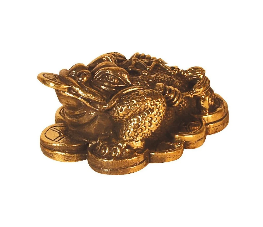 "Money Frog" Messing 5cm