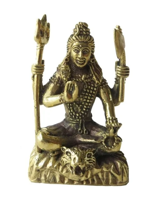 "Shiva auf Tiger" Messing 5cm