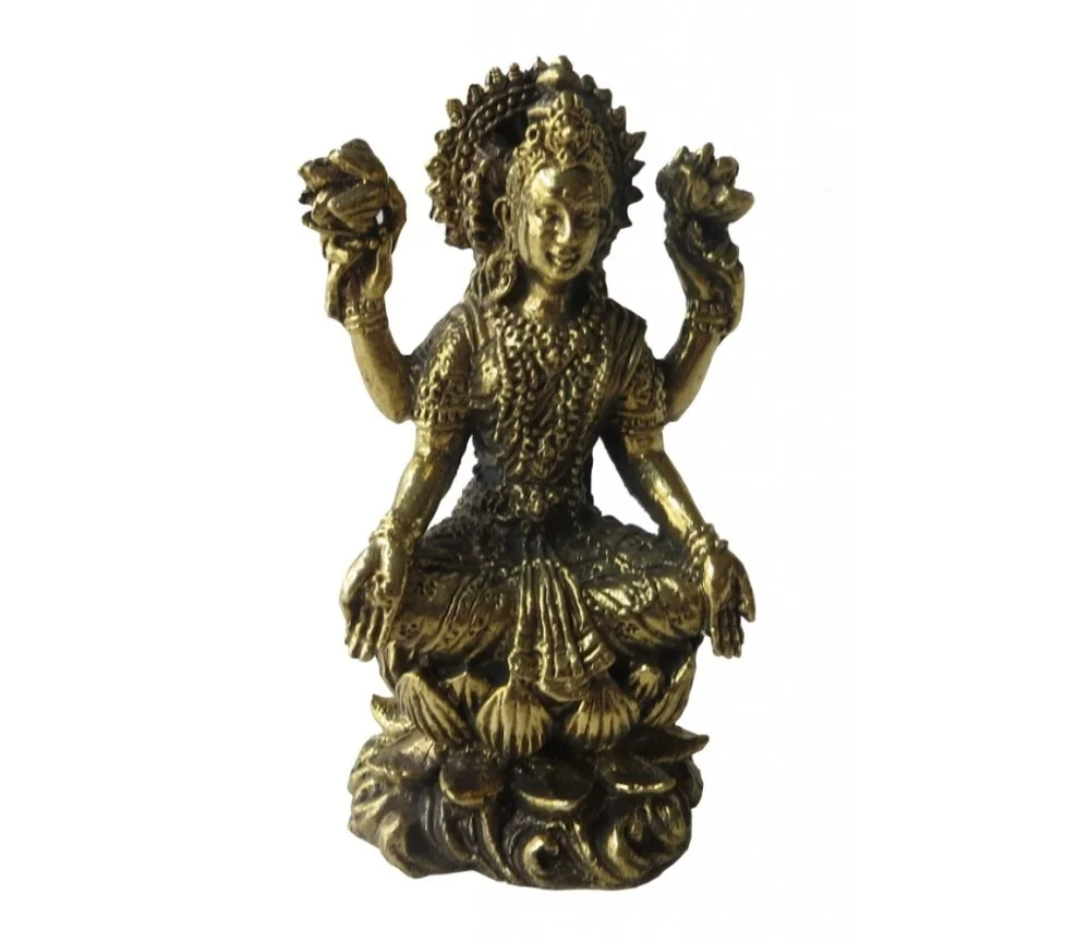 "Lakshmi auf Lotus" Messing 5cm