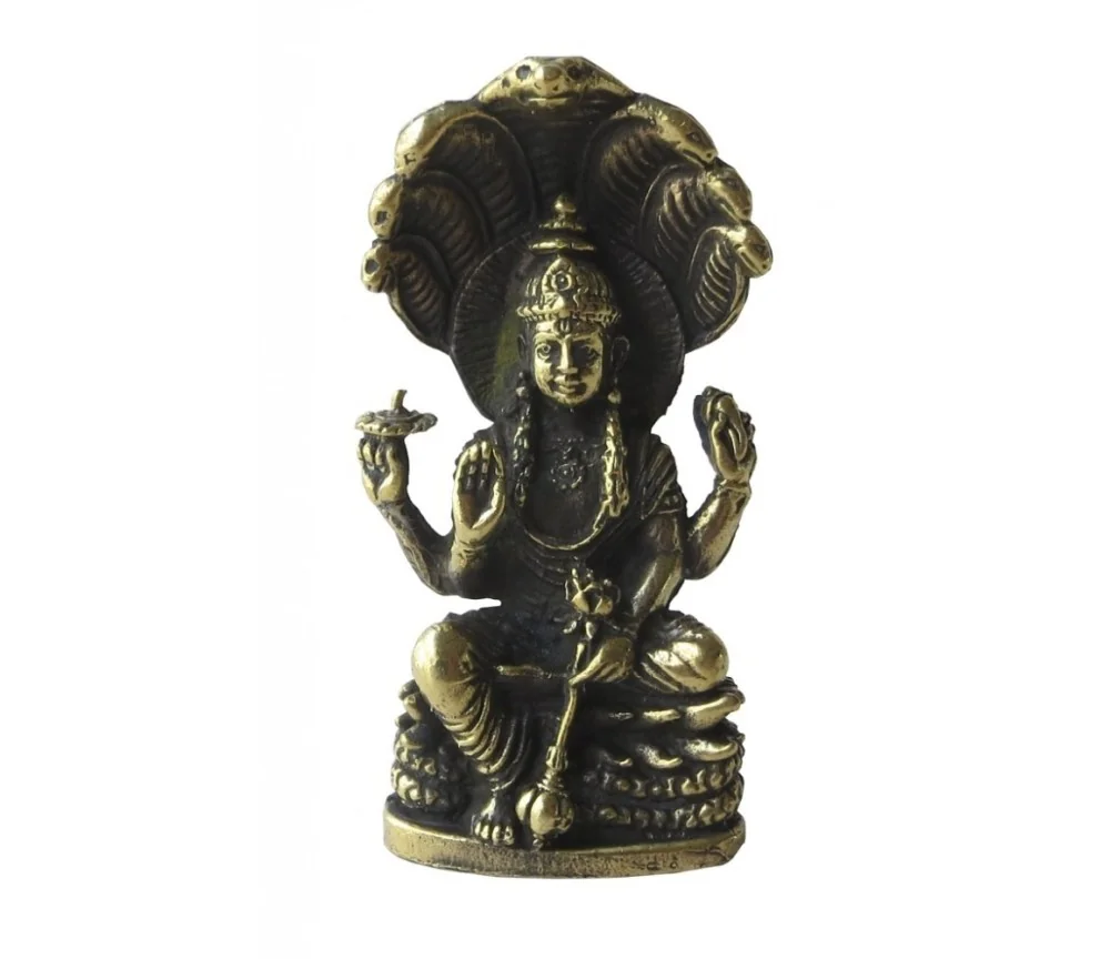 "Vishnu auf Thron" Messing 6cm