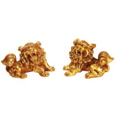 "Fu Dogs" Messing 5x4cm