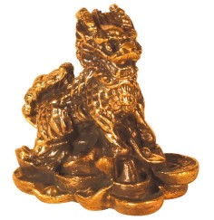 "Geld Drache" Messing 5cm