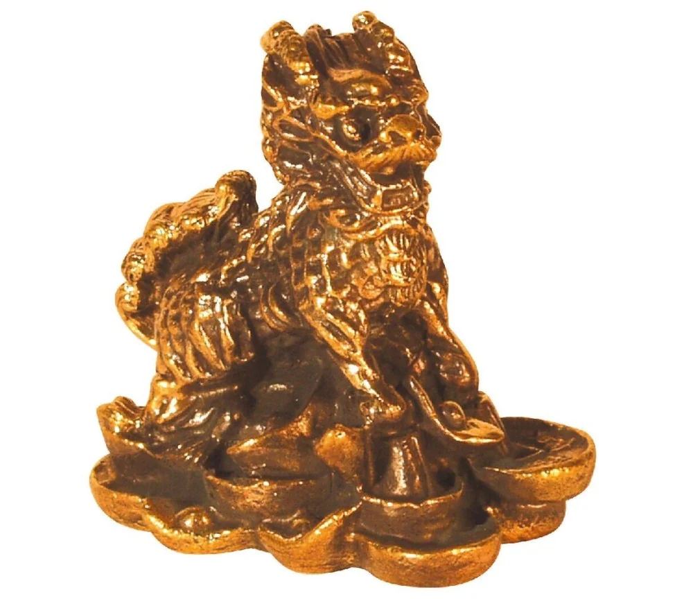 "Geld Drache" Messing 5cm