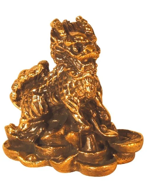 "Geld Drache" Messing 5cm