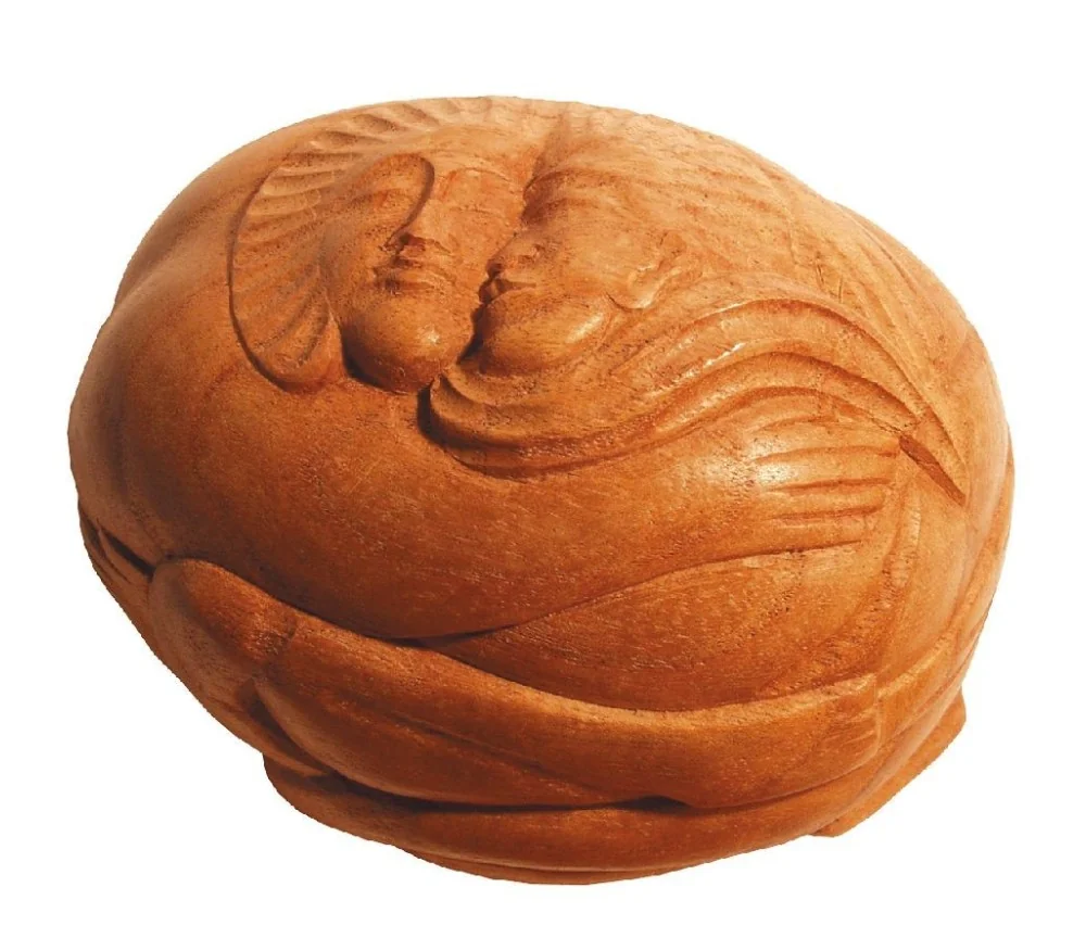 Tantische Figur "dual" Holz natur 15cm