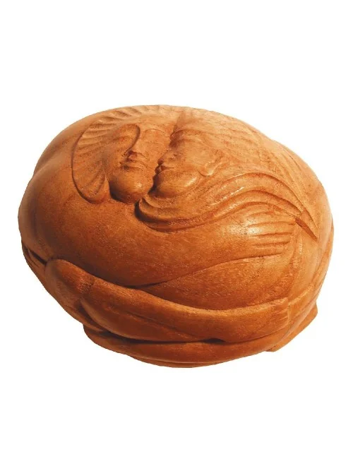 Tantische Figur "dual" Holz natur 15cm