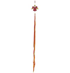 Feenwindspiel "Engel" Fiberglas rot-orange-gelb 95cm