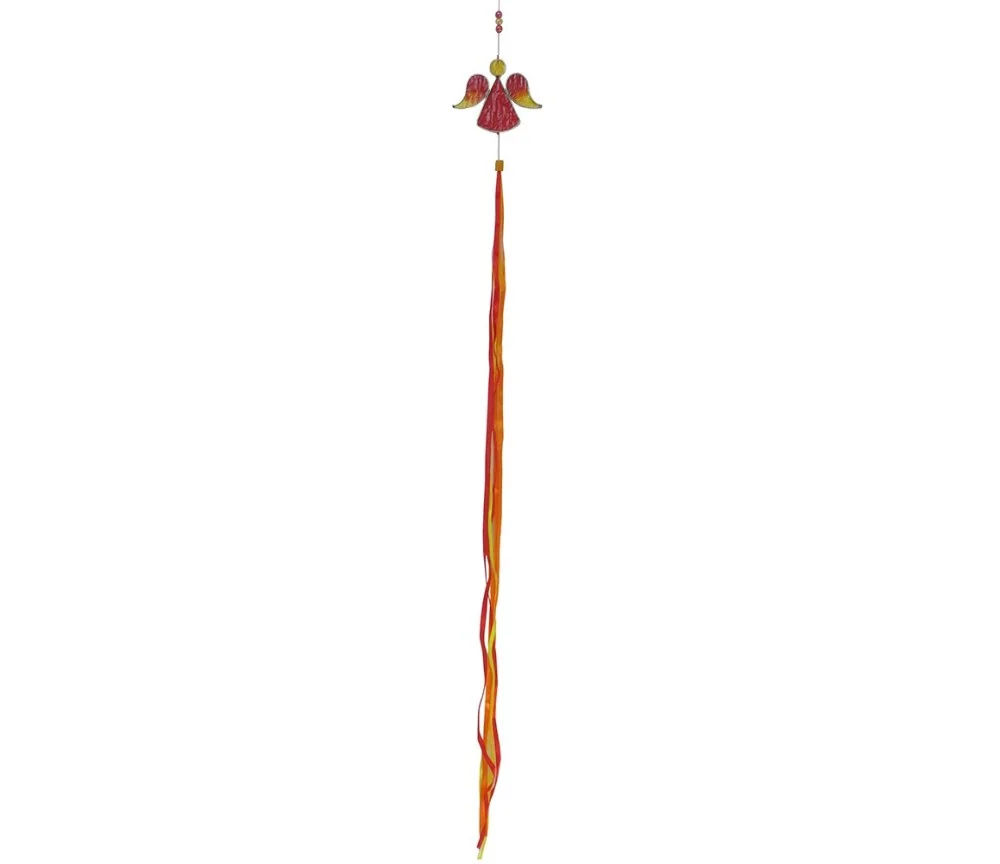 Feenwindspiel "Engel" Fiberglas rot-orange-gelb 95cm