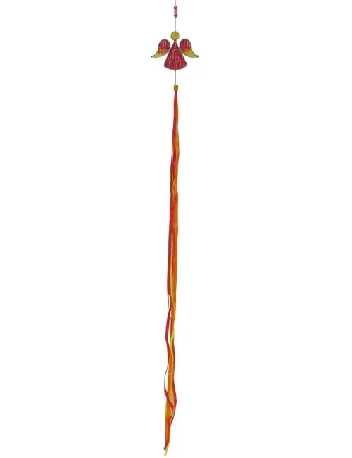 Feenwindspiel "Engel" Fiberglas rot-orange-gelb 95cm