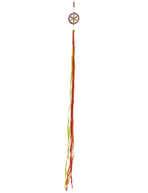 Feenwindspiel "Saat des Lebens" Fiberglas rot-orange-gelb 95cm