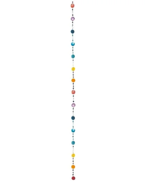 Muschelmobile regenbogenfarben mit Spiegel 105cm